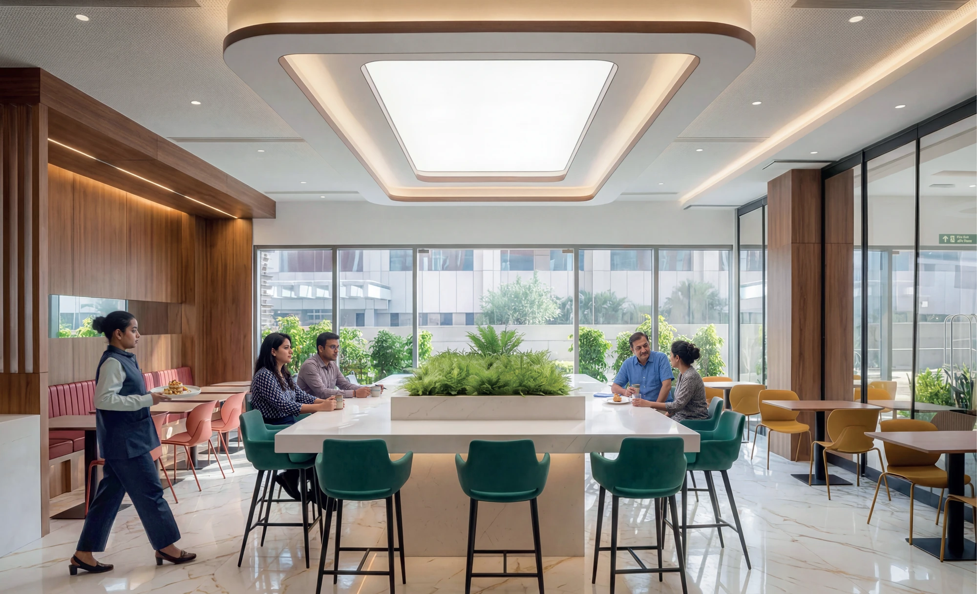 Patient and family cafeteria at a Max Healthcare partner facility (official image)