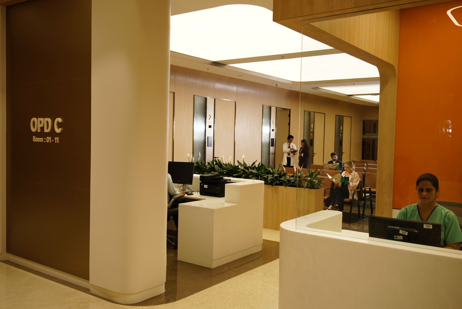 Outpatient department reception at a Max Healthcare partner facility (official image)